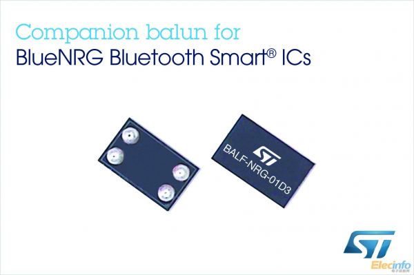 ST新聞稿10月10日 圖片——意法半導(dǎo)體(ST)微型單片平衡不平衡轉(zhuǎn)換器，簡化Bluetooth Smart?設(shè)計